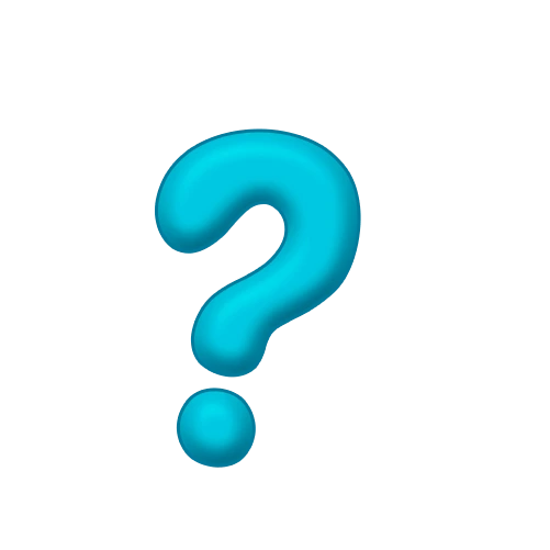 blue questiomark with no backgound